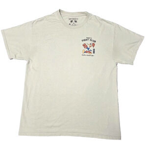 Riot Society Woody Woodpecker Fight Club T-Shirt Tan Large Japanese Graphic